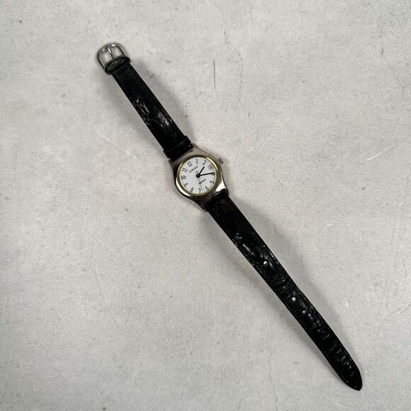 Carriage Timex Watch Womens 24mm Date Indiglo White Dial Silver Tone New Battery - Picture 5 of 11